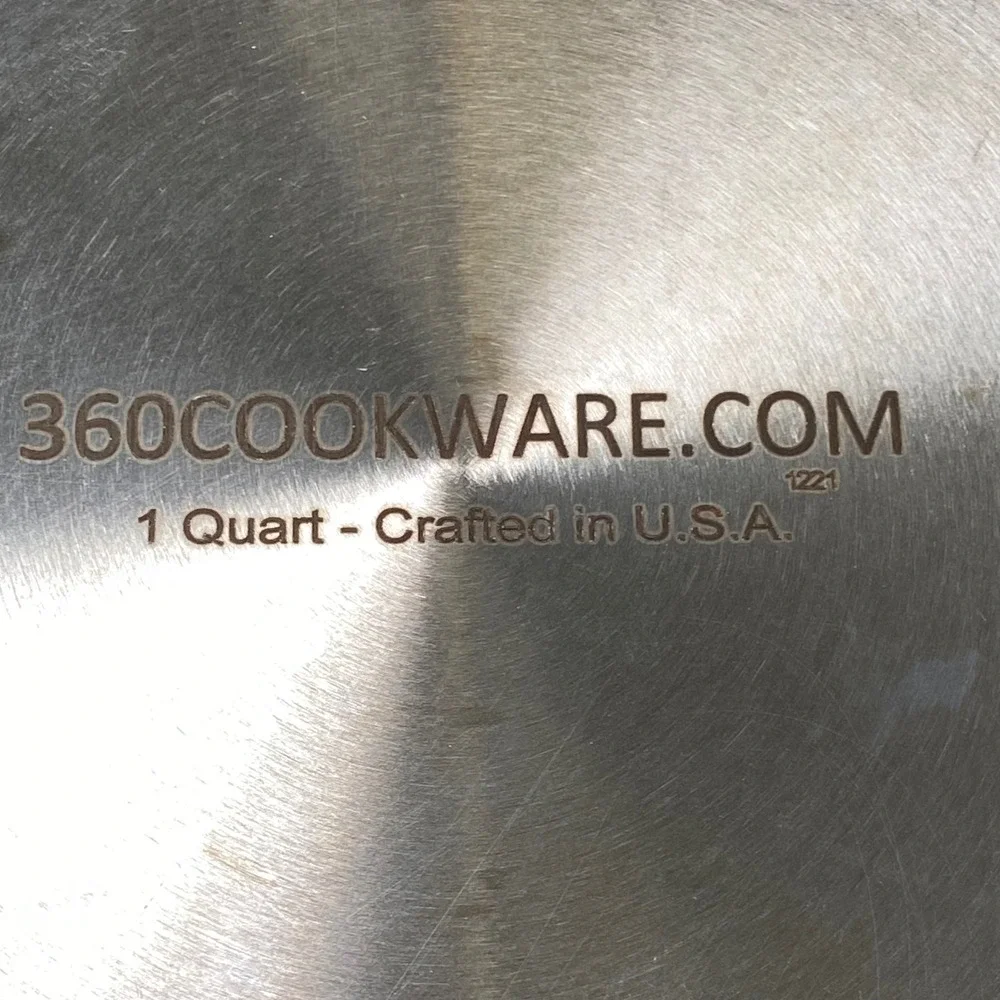 360 Cookware 1 Qt Stainless Steel Saucepan USA Waterless Cookware No Lid